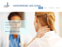 Tablet Screenshot of osteopathiclifeclinic.com